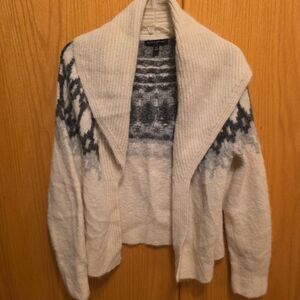 ALPCA BANANA REPUBLIC Cardigan With Lge Shawl Collar Sz XS Ski Cozy Comfy